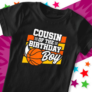 Kinder basketbalpartij Neef van de Verjaardagsjong T-shirt