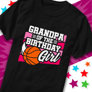 Kinder basketbalpartij Opa van het Verjaardagsmeis T-shirt