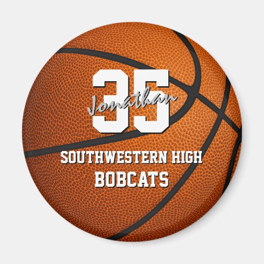 kinder basketbalploeggeschenken magneet (Voorkant)