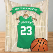 Kinder Basketbalteam, naam en nummer Fleece Deken