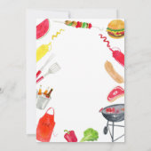 Kinder BBQ verjaardagsuitnodiging Kaart (Achterkant)