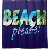 Kinder Beach alsjeblieft! Douchegordijn (Voorkant)