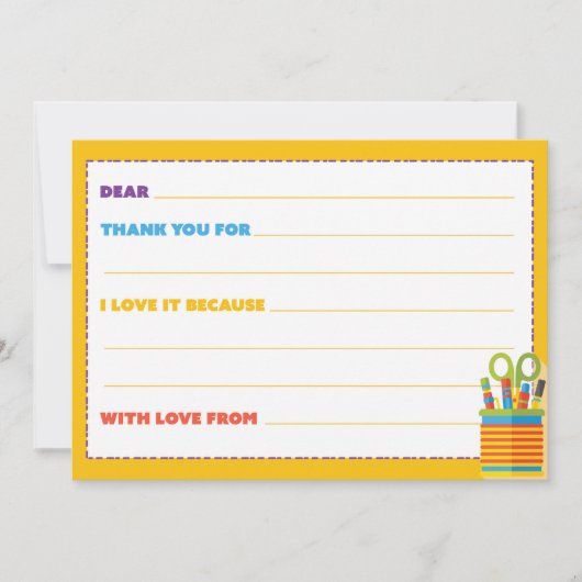 Kinder bedankkaart (Voorkant)