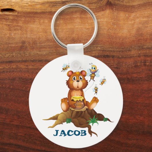 Kinder Beer en honing Sleutelhanger (Voorkant)