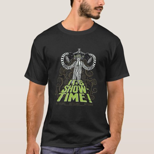 Kinder Beetlejuice Spiders Het is Showtime Tekst P T-shirt (Voorkant)