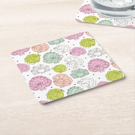 kinder behang  kartonnen onderzetters (Schuin)