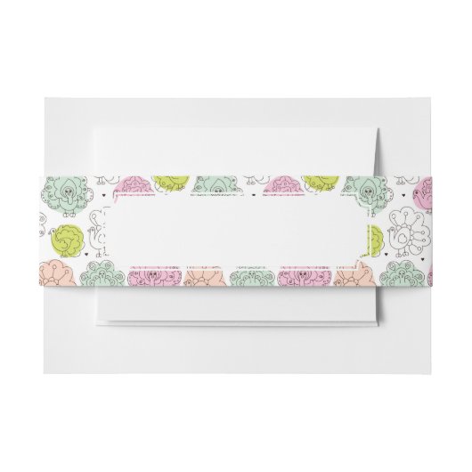 kinder behang  uitnodigingen wikkel (Voorkant Voorbeeld)