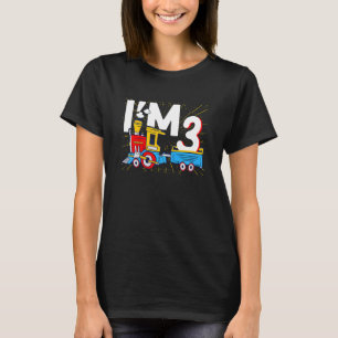 Kinder ben ik 3 dagen durende stoomlocomotief 3e v t-shirt