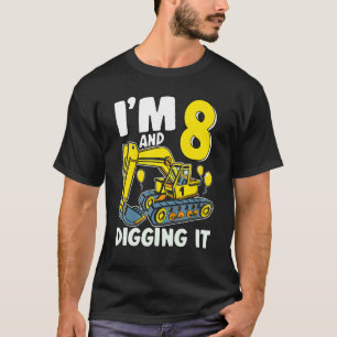 Kinder ben ik 8 jaar en ik citeer 8 jaar jongen 8 t-shirt