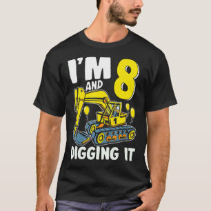 Kinder ben ik 8 jaar en ik citeer 8 jaar jongen 8 t-shirt
