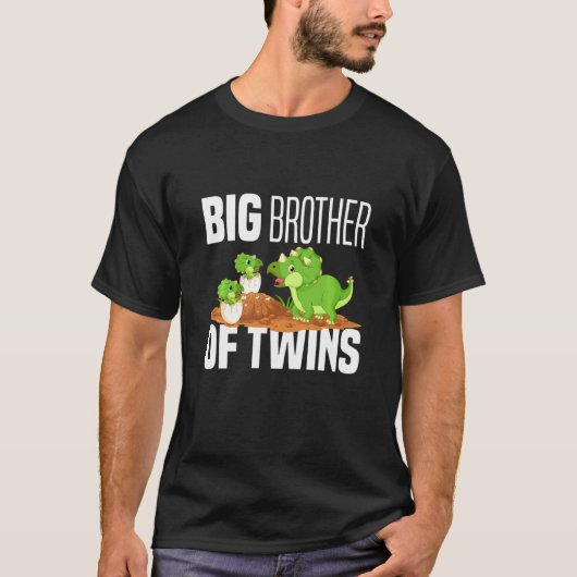 Kinder ben ik een grote broer van tweelingen D T-shirt (Voorkant)