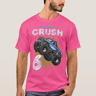 Kinder ben ik klaar om 6 Monster Truck 6 jaar oud T-shirt