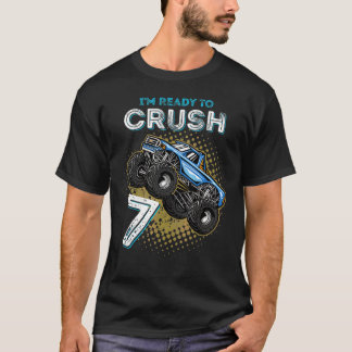 Kinder ben ik klaar om 7 Monster Truck 7 jaar oud T-shirt