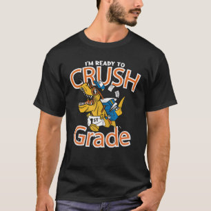 Kinder ben ik klaar om de eerste graads dinosaurus t-shirt