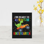 Kinder ben ik klaar om de Kindergarten Dinosaur te Kaart (Gele Bloem)