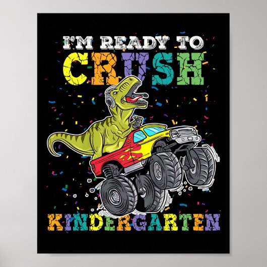Kinder ben ik klaar om de Kindergarten Monster Tru Poster (Voorkant)
