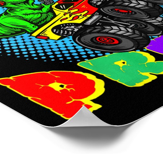 Kinder ben ik klaar om Prek Dinosaur Monster Tru t Poster (Hoek)