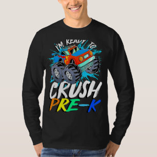 Kinder ben ik klaar om voor K te spuiten Monster T T-shirt