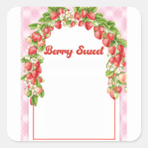 Kinder Berry Sweet Birthday Square Sticker
