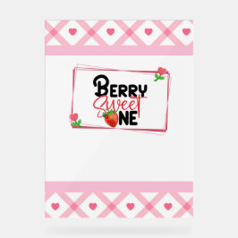 Kinder Berry Sweet One Party Welkomstbord Acryl Bord