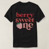 Kinder Berry Sweet One Strawberry First Birthday D T-shirt (Design voorkant)