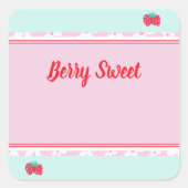 Kinder Berry Sweet Square Sticker (Voorkant)