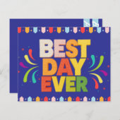 Kinder beste dag ooit T-shirt. Verjaardag, feest (Voorkant / Achterkant)