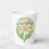 Kinder betoverde sprookjesachtige tuinfeest papieren bekers (Achterkant)