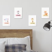 Kinder Bevestiging Kunst - Leuke dieren Galerij Muurkunst Sets (Slaapkamer)