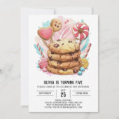 Kinder bewerkbare leuke cookies Verjaardag Kaart (Voorkant)