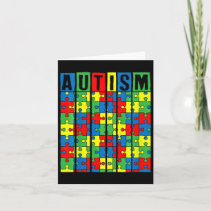 Kinder bewustwording van autisme Puzzle Piece Auti Kaart