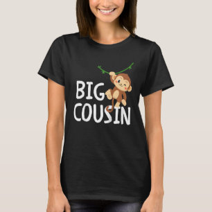 Kinder Big Best Cousin Ever Monkey Animal World's  T-shirt