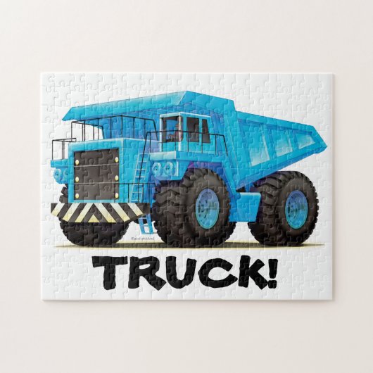 Kinder Big Blue Custom Dumper Truck Legpuzzel (Horizontaal)