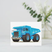 Kinder Big Blue Dumper Truck Briefkaart (Staand voorkant)