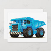 Kinder Big Blue Dumper Truck Briefkaart (Voorkant / Achterkant)