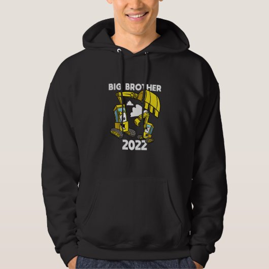 Kinder Big Brother 2022 Excavator Digger Construct Hoodie (Voorkant)