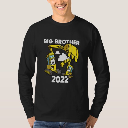 Kinder Big Brother 2022 Excavator Digger Construct T-shirt (Voorkant)