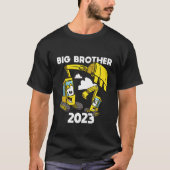 Kinder Big Brother 2023 Excavator Digger Construct T-shirt (Voorkant)