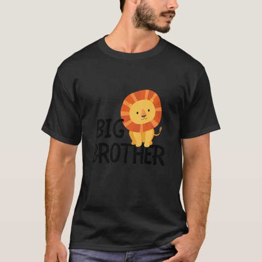 Kinder Big Brother Cute Lion Animal Best Bro Ever T-shirt (Voorkant)