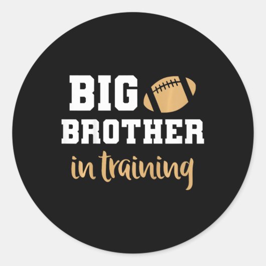 Kinder Big Brother Football zwangerschapsaankondig Ronde Sticker (Voorkant)