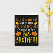 Kinder Big Brother Herfst Zwangerschapsaankondigin Kaart (Gele Bloem)