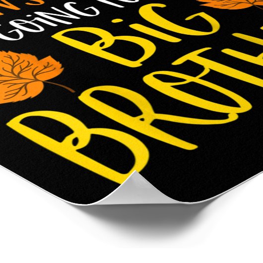 Kinder Big Brother Herfst Zwangerschapsaankondigin Poster (Hoek)