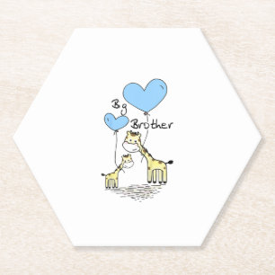 Kinder Big Brother Schattigee Giraffes Cadeau Idee Kartonnen Onderzetters