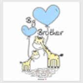 Kinder Big Brother Schattigee Giraffes Cadeau Idee Sticker (Vel)
