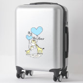 Kinder Big Brother Schattigee Giraffes Cadeau Idee Sticker (Koffer)