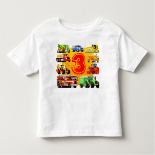 Kinder Big Construction Truck 3rd Birthday Kinder Shirts