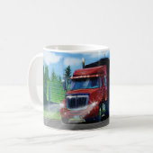 Kinder Big Red Cargo Truck Drink Mok (Voorkant links)