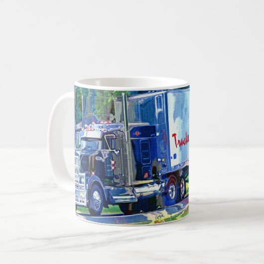 Kinder Big Rig Cargo Truck Drink Mok (Voorkant links)