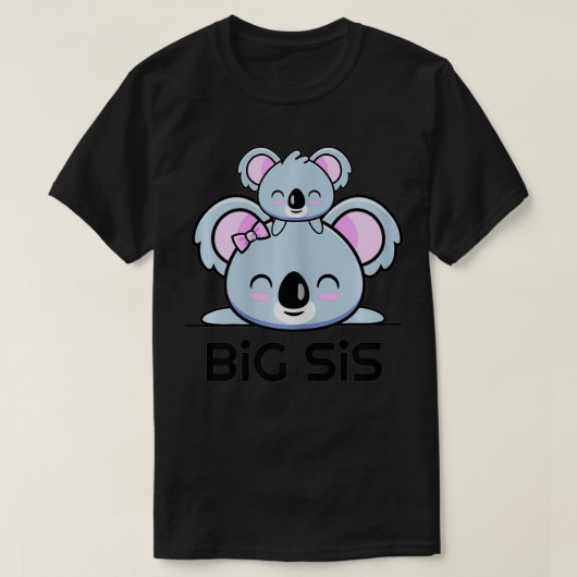 Kinder Big sis koala Cute zus T-shirt (Design voorkant)