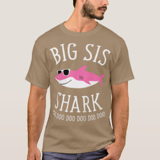 Kinder Big Sis Shark Funny Big Sister T-shirt